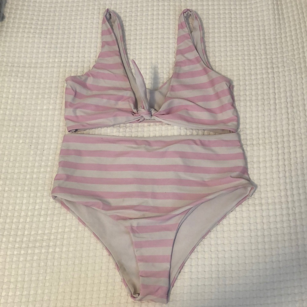 Pink & white Bikini set